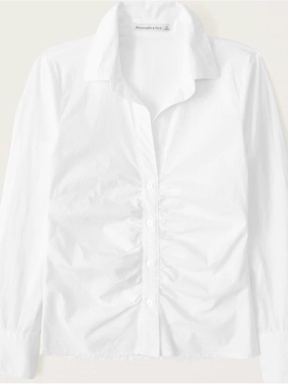 Abercrombie & Fitch - Blue Ruched Front Button-Down Shirt